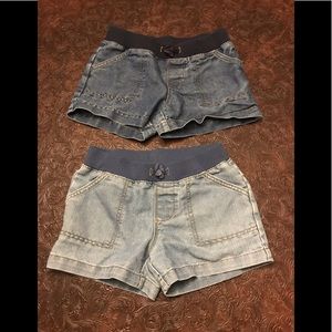 girls jean shorts set of 2